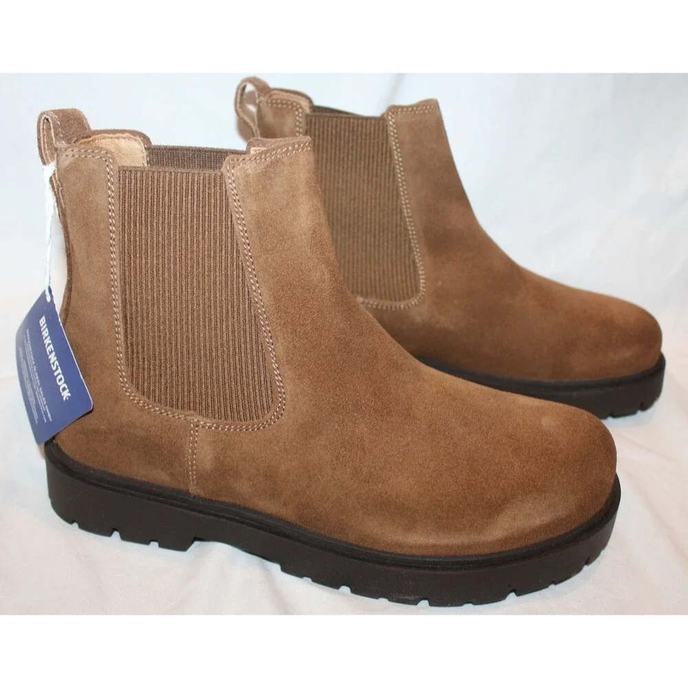 Birkenstock Mens Highwood Slip On Chelsea Ankle Boots Dark Tea EU 45 US‎ 12